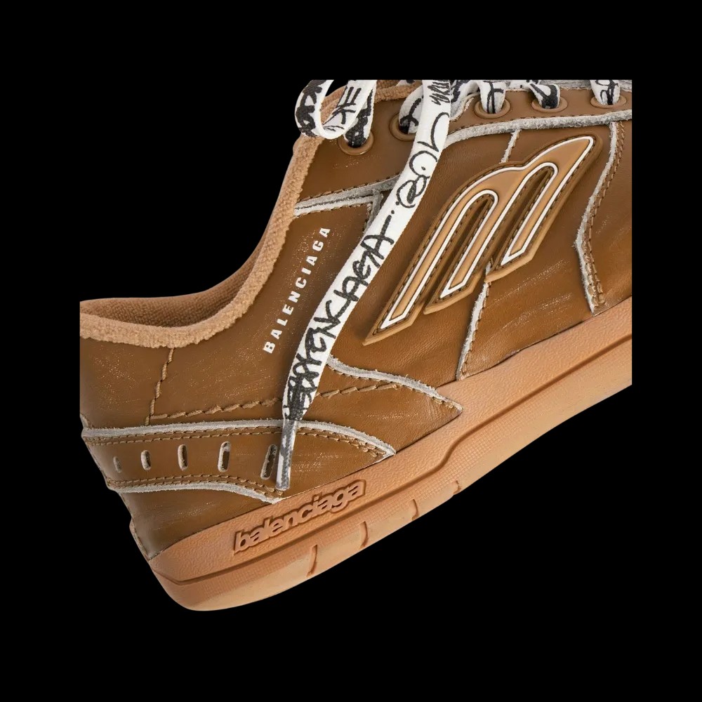 Balenciaga Hamptons Medium Worn-Out Sneaker In Camel - HypeFly India View 2