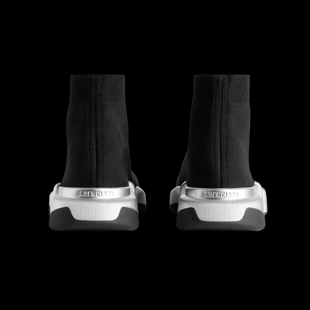Balenciaga Speed 2.0 Recycled Knit Sneaker In Black - HypeFly India View 2