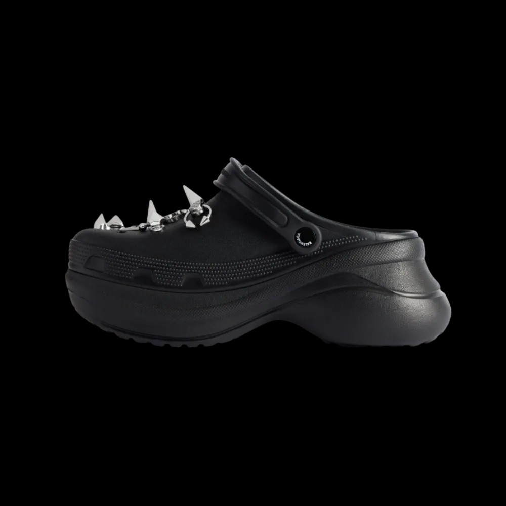 Balenciaga Crocs Mule Jibbitz In Black - HypeFly India View 3