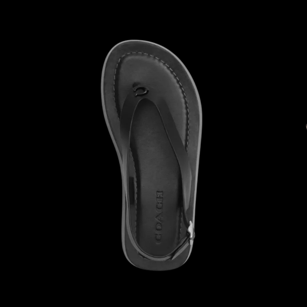 Coach Sculpted C Platform Thong Black - HypeFly India View 2