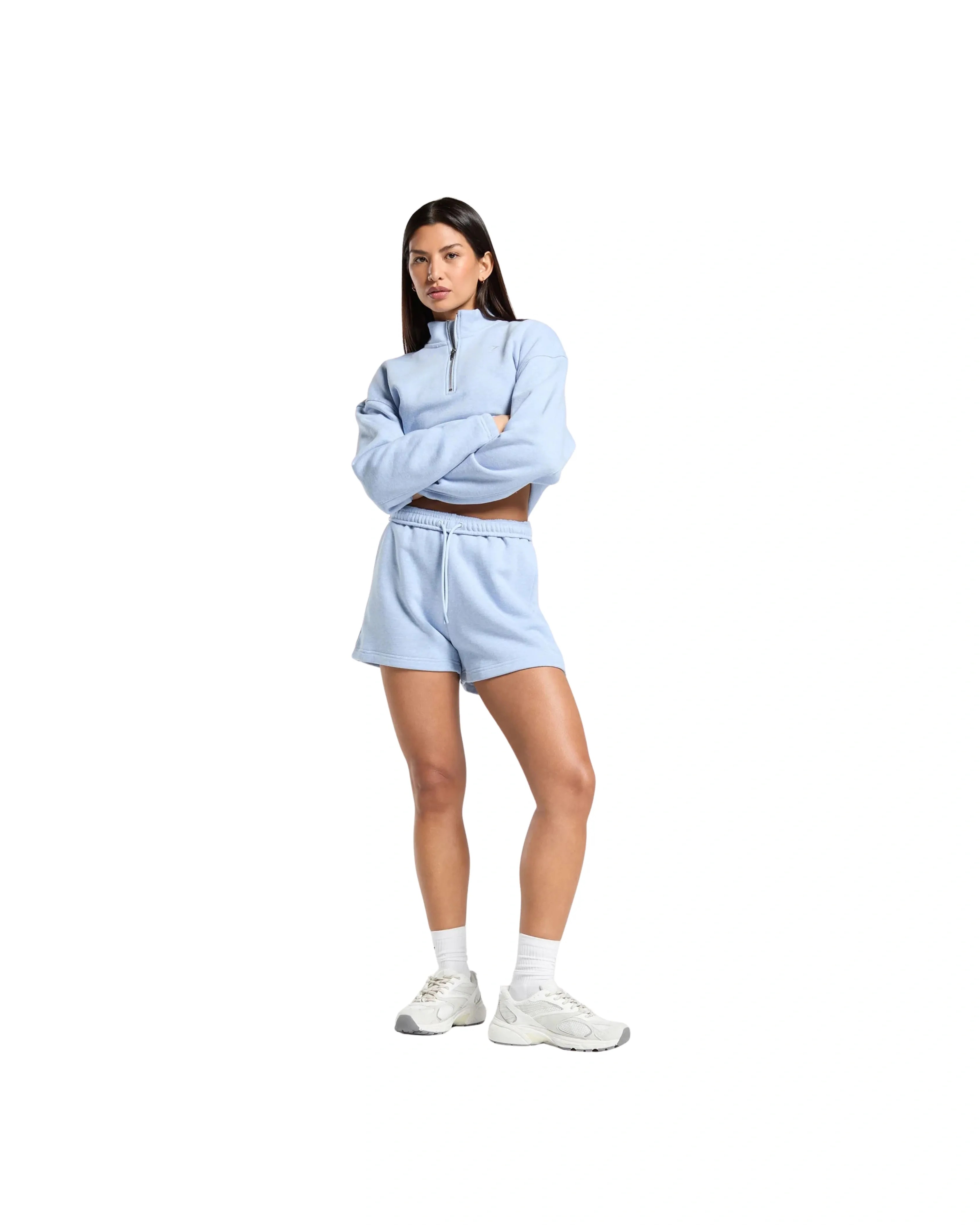 Gymshark Rest Day Sweats 2.0 Shorts regular fit Blue Marl - HypeFly India View 4