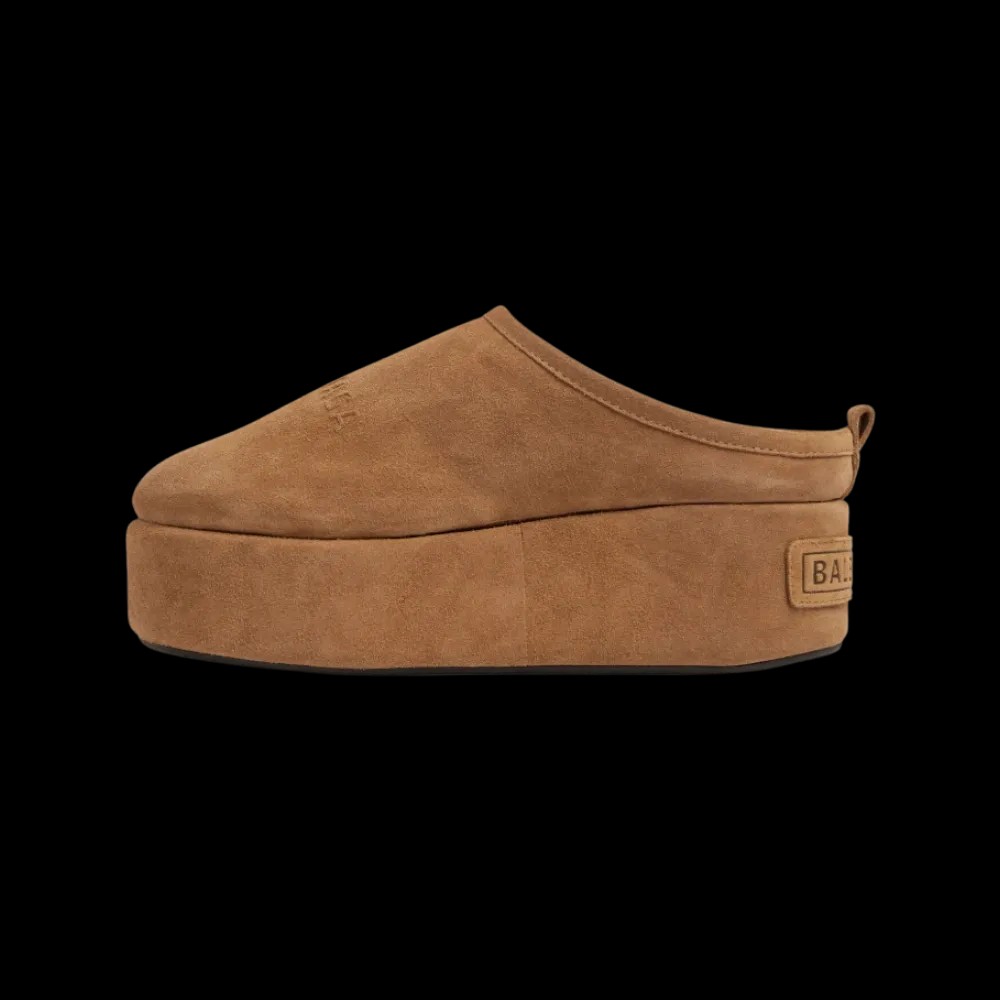 Balenciaga Alaska Soft Platform Mule In Brown - HypeFly India View 3
