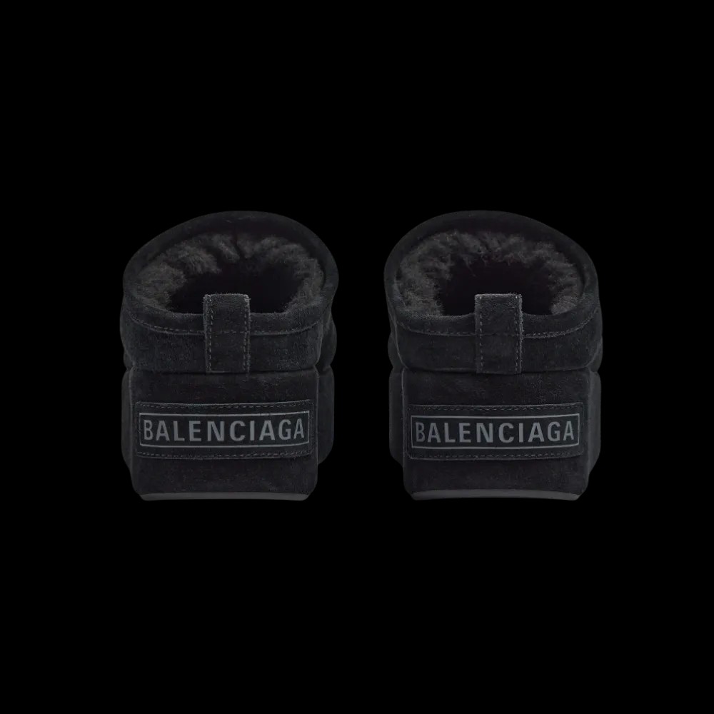 Balenciaga Alaska Soft Platform Mule In Black - HypeFly India View 2