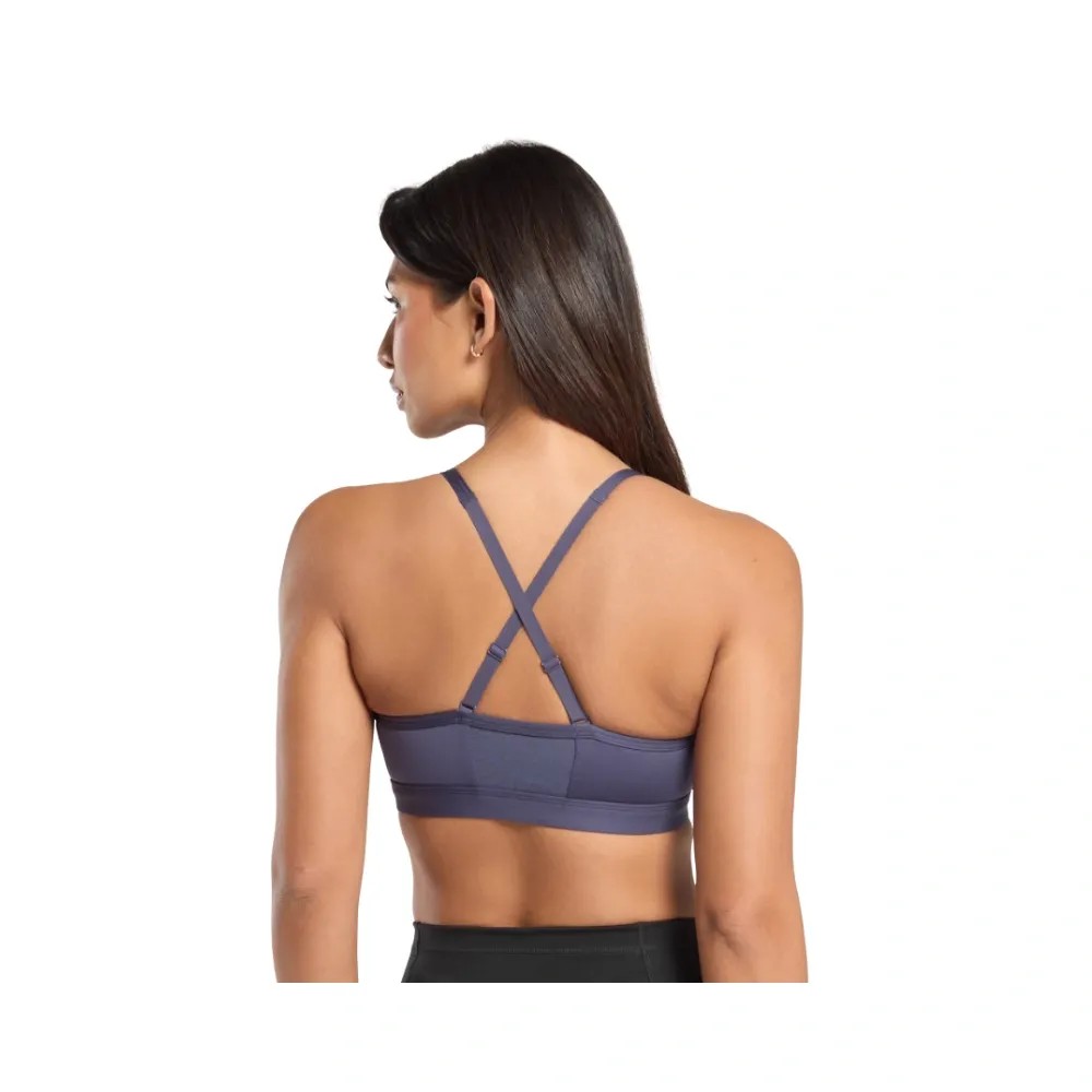 Gymshark Ruched Sports Bra - Medium Support Weighted Purple - HypeFly India View 2
