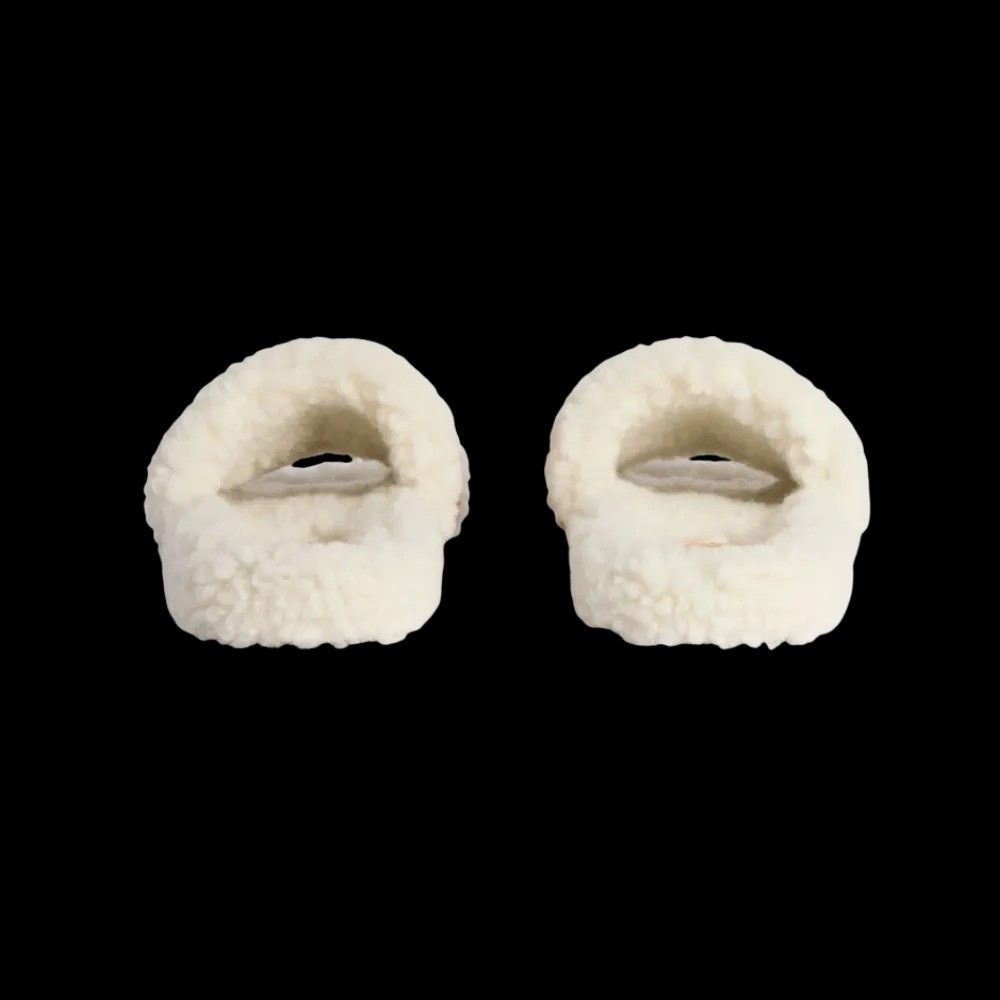 Balenciaga Furry Open Mule In Off White - HypeFly India View 2