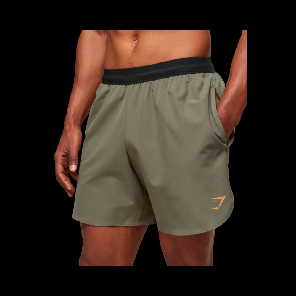 GymShark Fit Repeat 6" Shorts Base Green - HypeFly India View 3