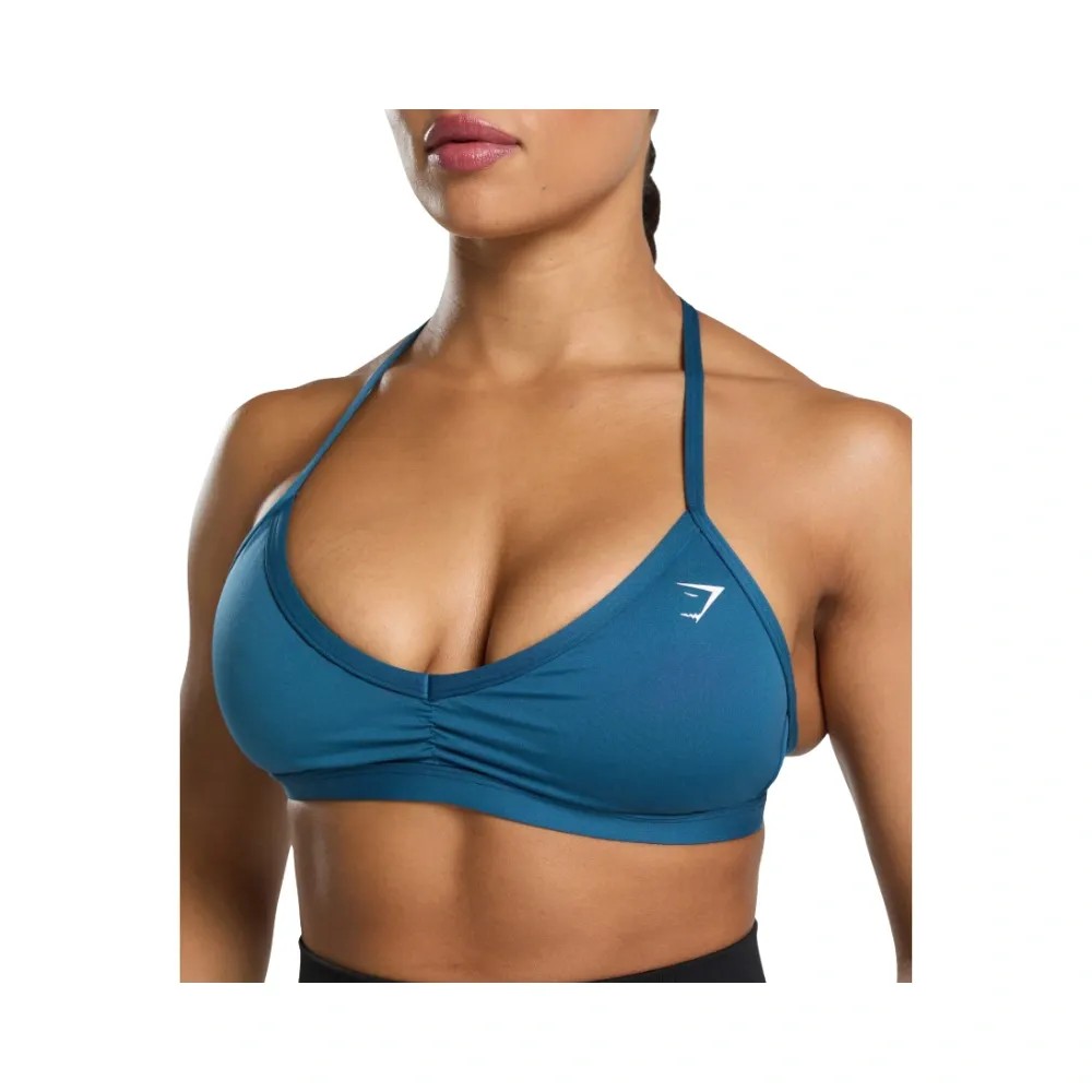Gymshark Minimal Sports Bra- Light Support Success Blue - HypeFly India View 5