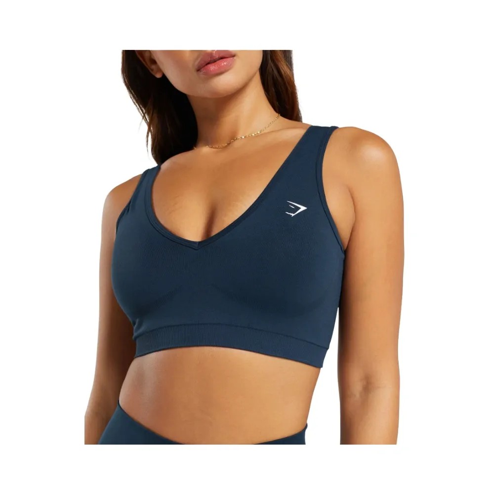 Gymshark Everyday Seamless Sports Bra - Light Support Navy - HypeFly India View 4