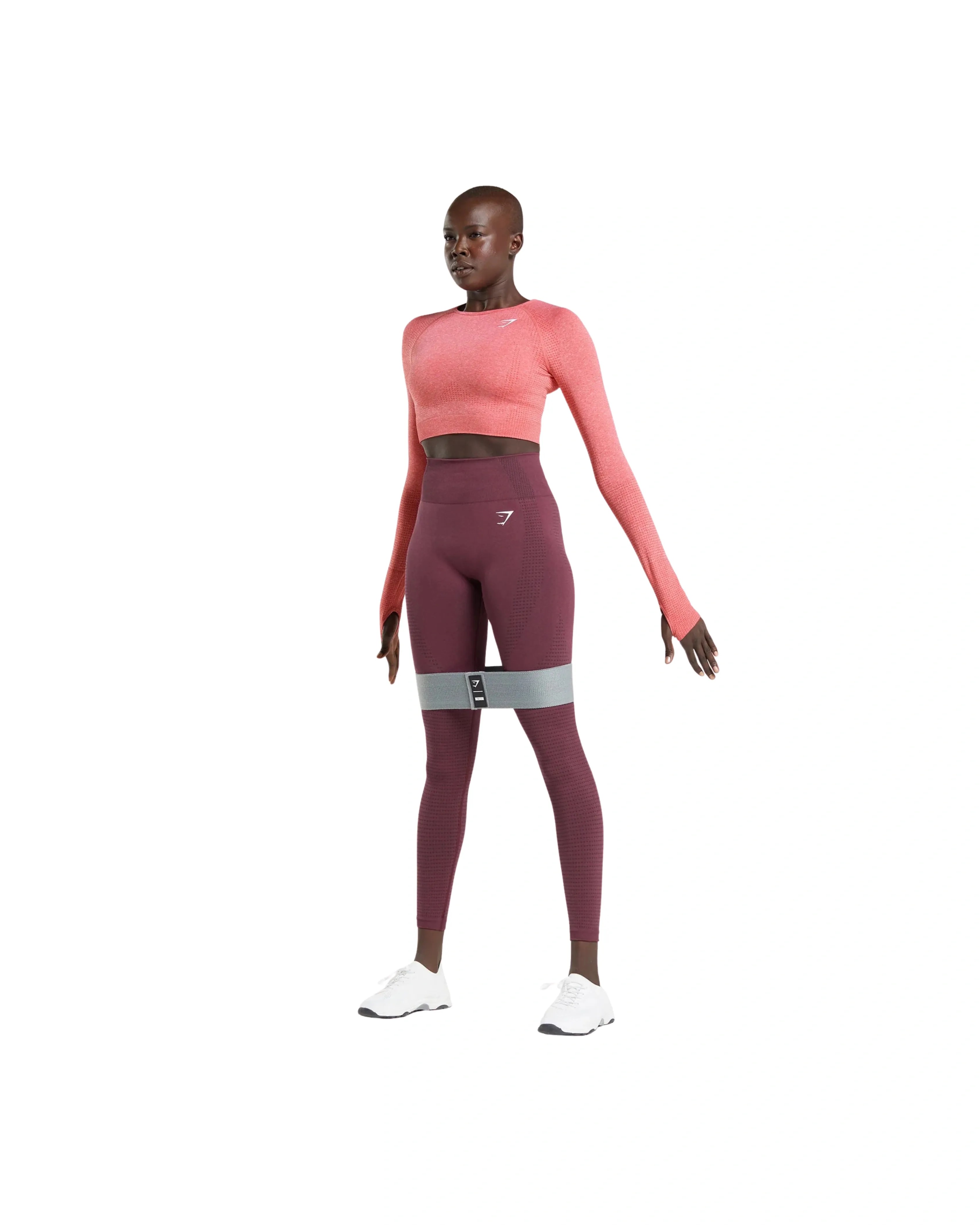 Gymshark Vital Crop Top Chilli Red Marl - HypeFly India View 4