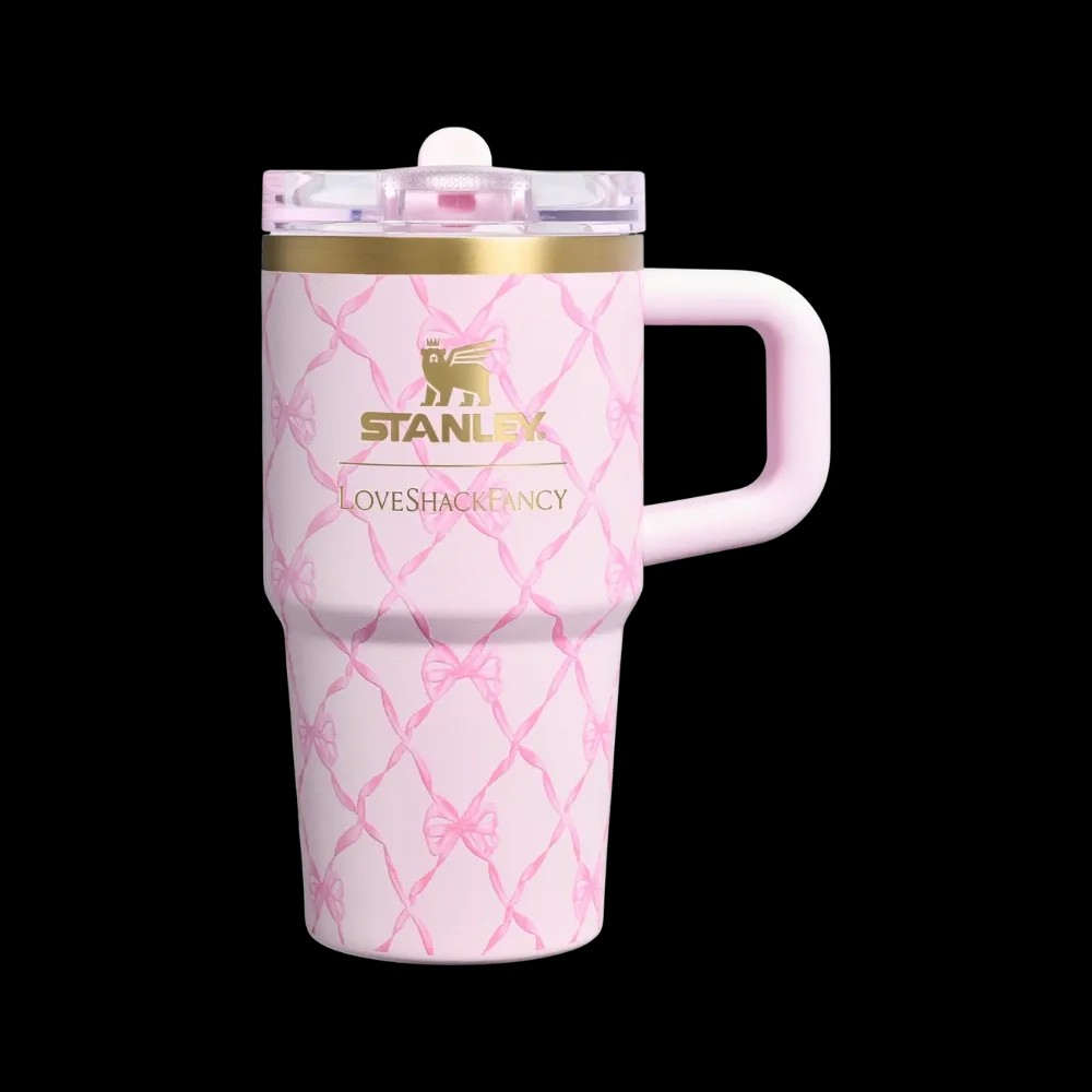 Stanley 1913 x LoveShackFancy Holiday The Quencher Details ProTour Tumbler Set 2-pack Baby Bow Pink Peppermint - HypeFly India View 5