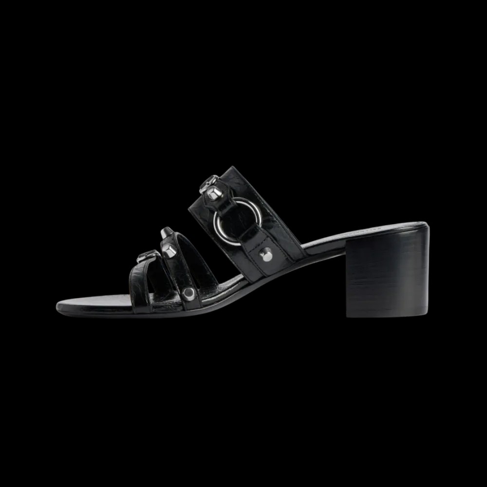 Balenciaga City Sandal In Black - HypeFly India View 3