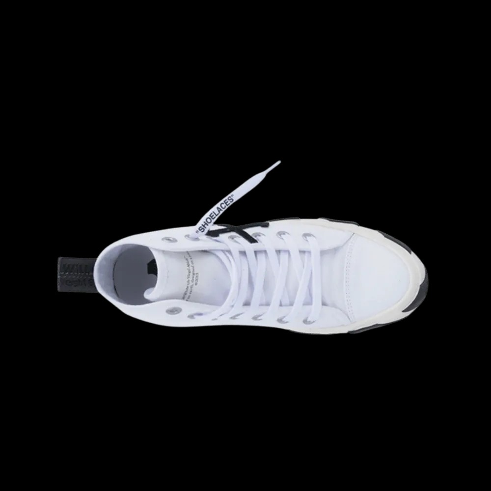 OFF-WHITE Mid Top Vulcanised Sneaker 'White' - HypeFly India View 2