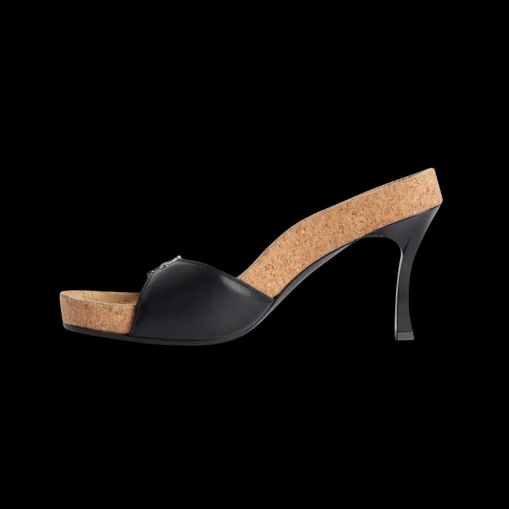 Balenciaga I Scholl Sandal In Black - HypeFly India View 3