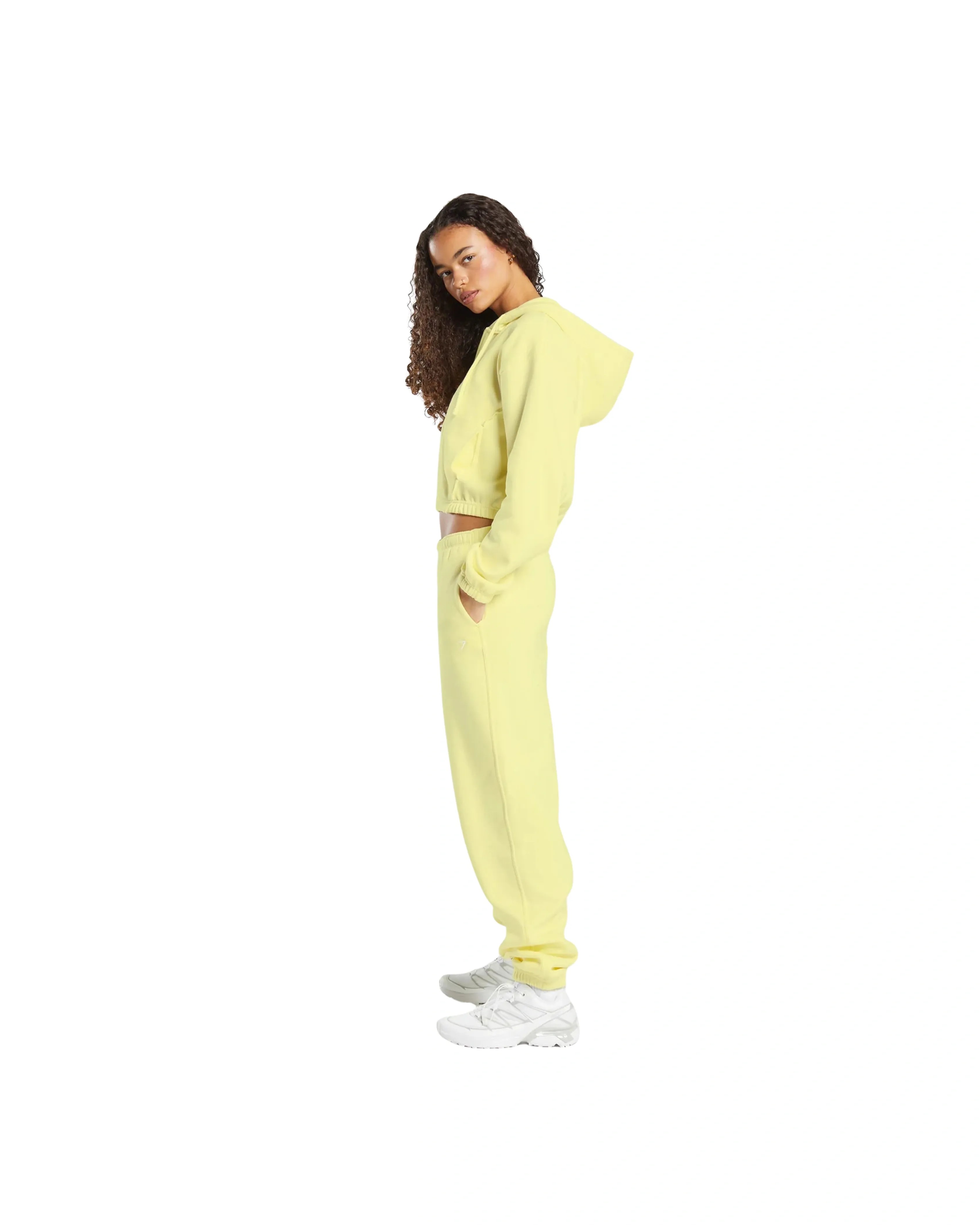 Gymshark Fleece Zip Hoodie regular fit Refresh Yellow - HypeFly India View 4