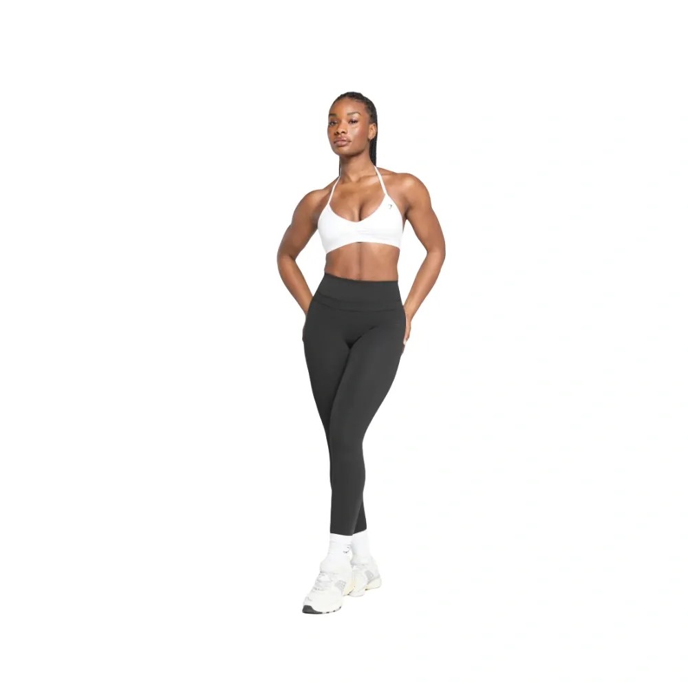 Gymshark Minimal Halterneck Sports Bra - Light Support White - HypeFly India View 5