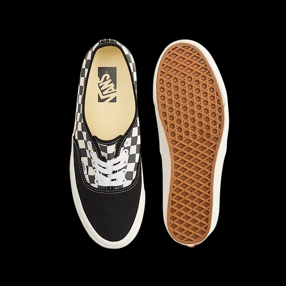Vans Premium Authentic Checkerboard Shoe Asphalt Grey - HypeFly India View 3