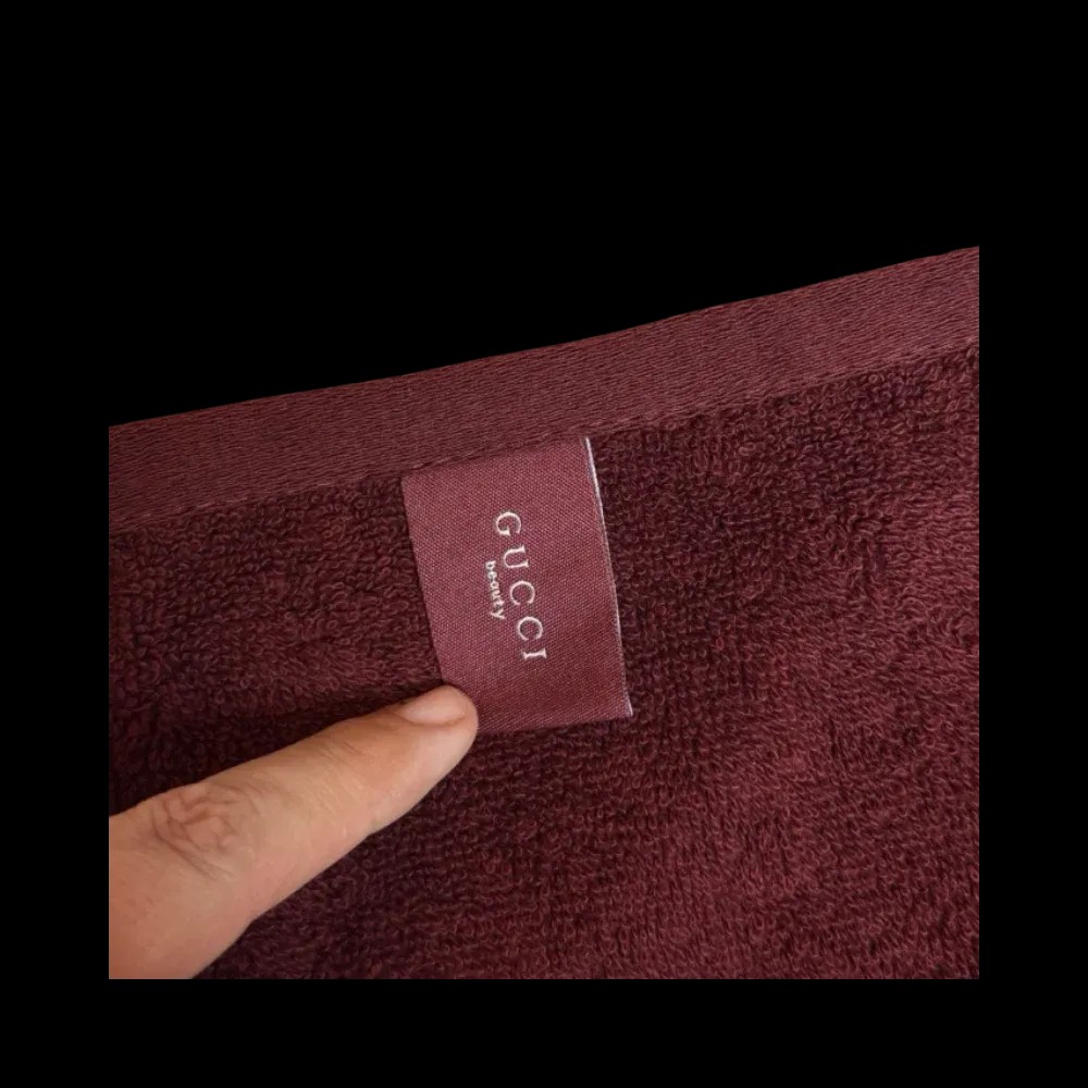 Gucci Beauty Maroon Hand Towel Gift With Purchase Novelty - HypeFly India View 5