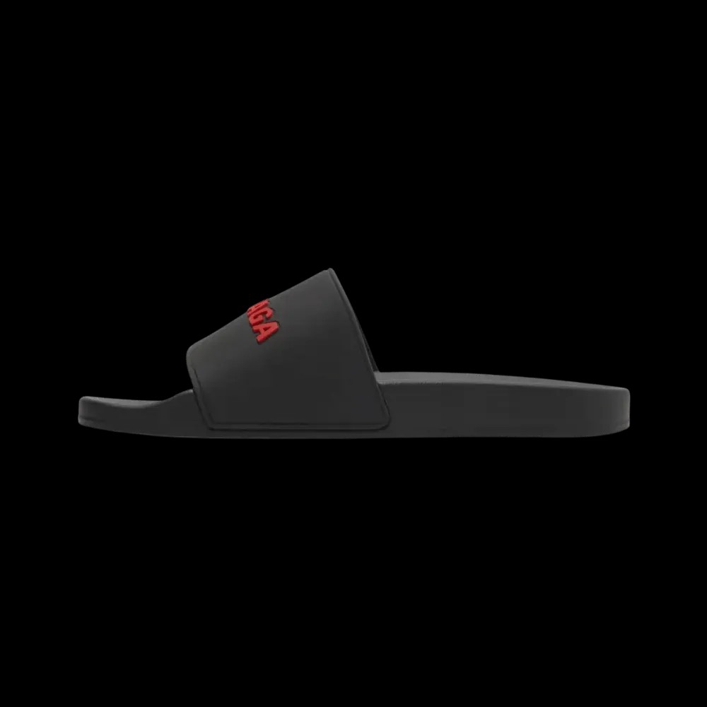 Balenciaga Pool Slides 'Black Red' - HypeFly India View 3