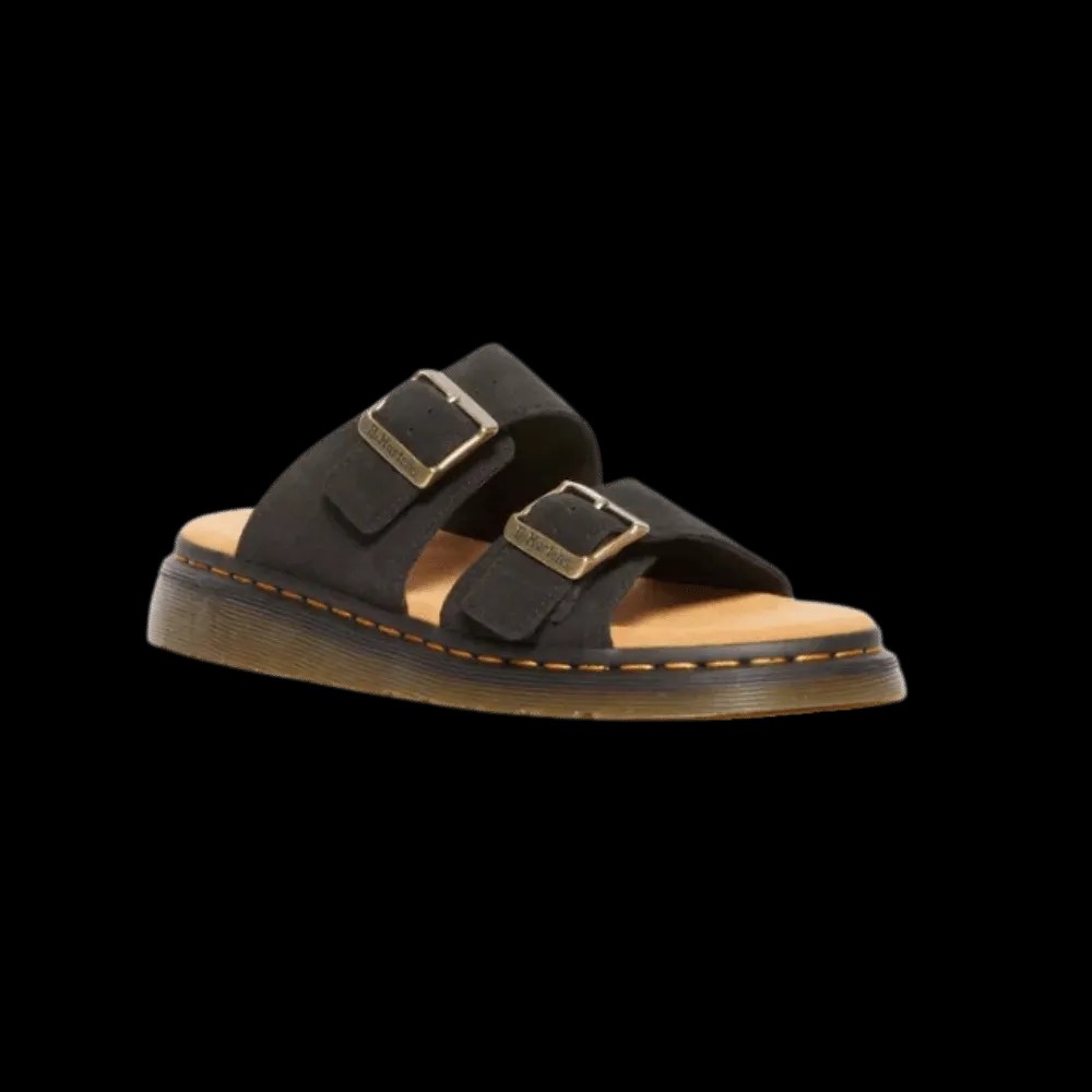 Dr Martens Josef Suede Slide Sandals Black - HypeFly India View 3
