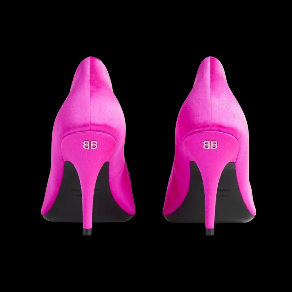 Balenciaga Avenue Palazzo Pump In Fuchsia - HypeFly India View 2