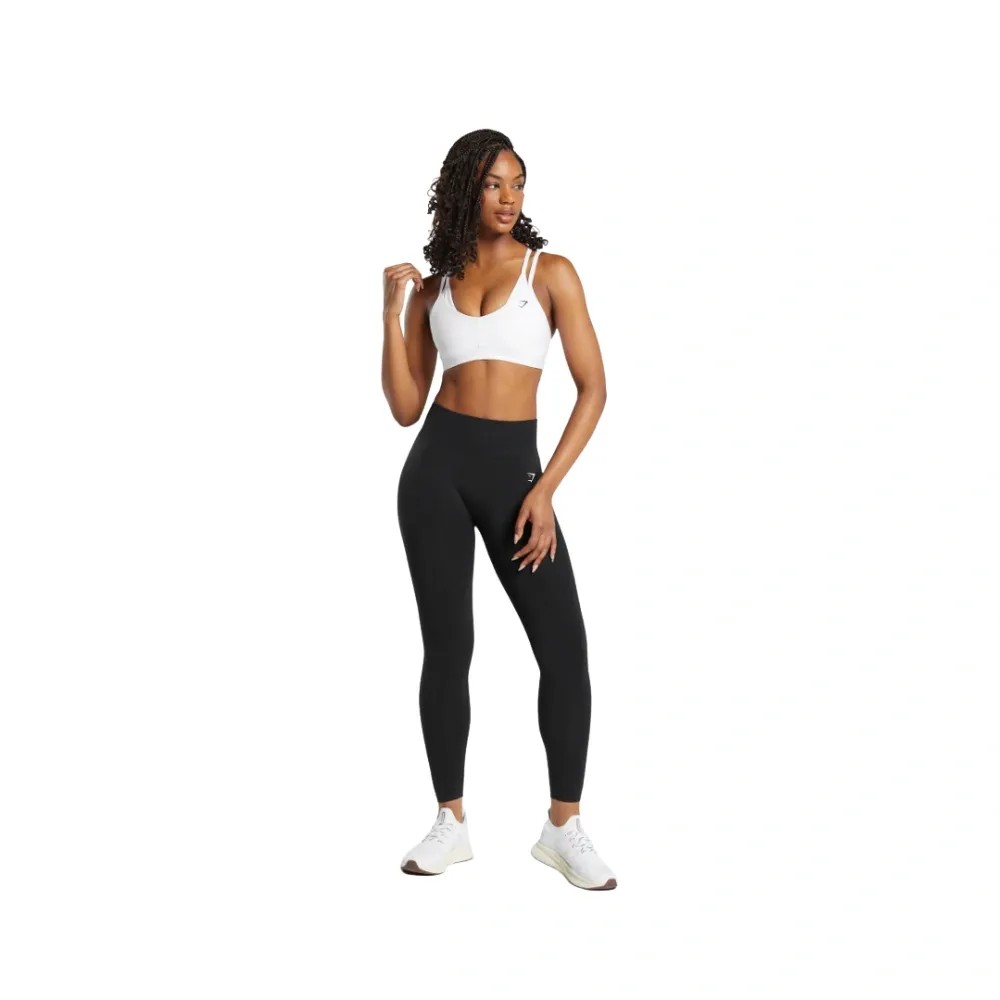 Gymshark Double Up Sports Bra - Light Support White - HypeFly India View 5