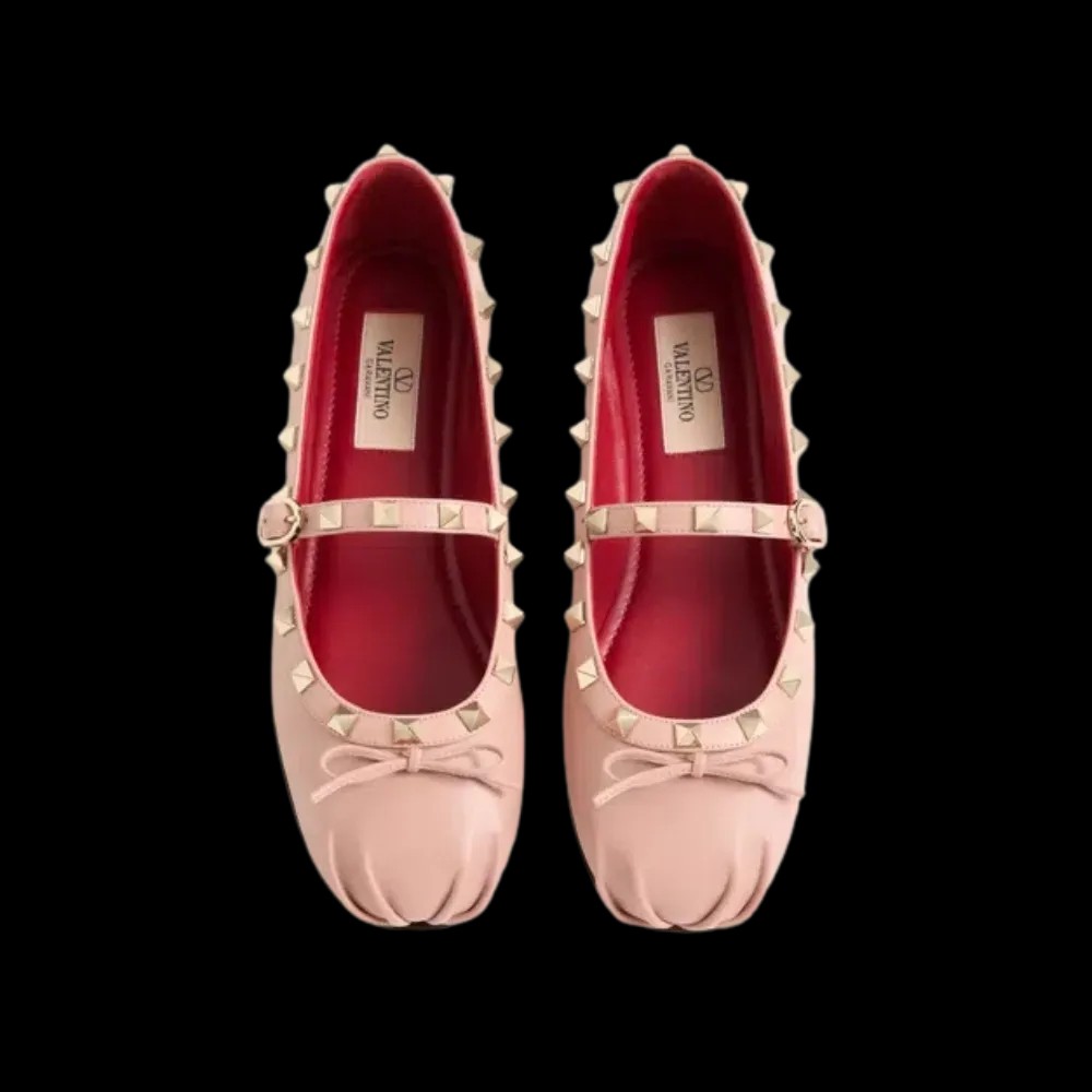 Valentino Mary-Jane Rockstud Nappa Ballerina 05mm Phard - HypeFly India View 2