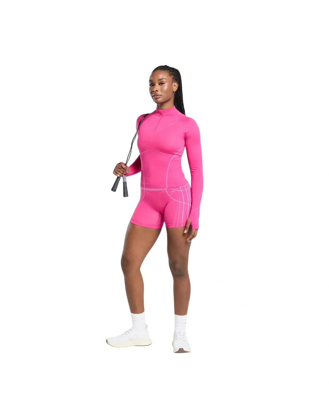 Gymshark Apex Seamless 1/4 Zip Pullover Sour Pink - HypeFly India View 4