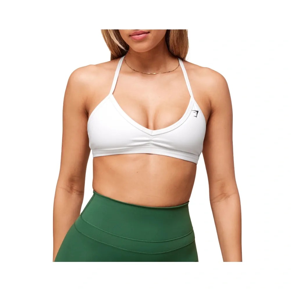 Gymshark Minimal Sports Bra- Light Support White - HypeFly India View 4