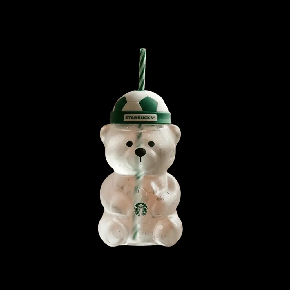 Starbucks x FIFA World Cup 2026 Bearista Bear Football Cap Glass Cup - HypeFly India View 2