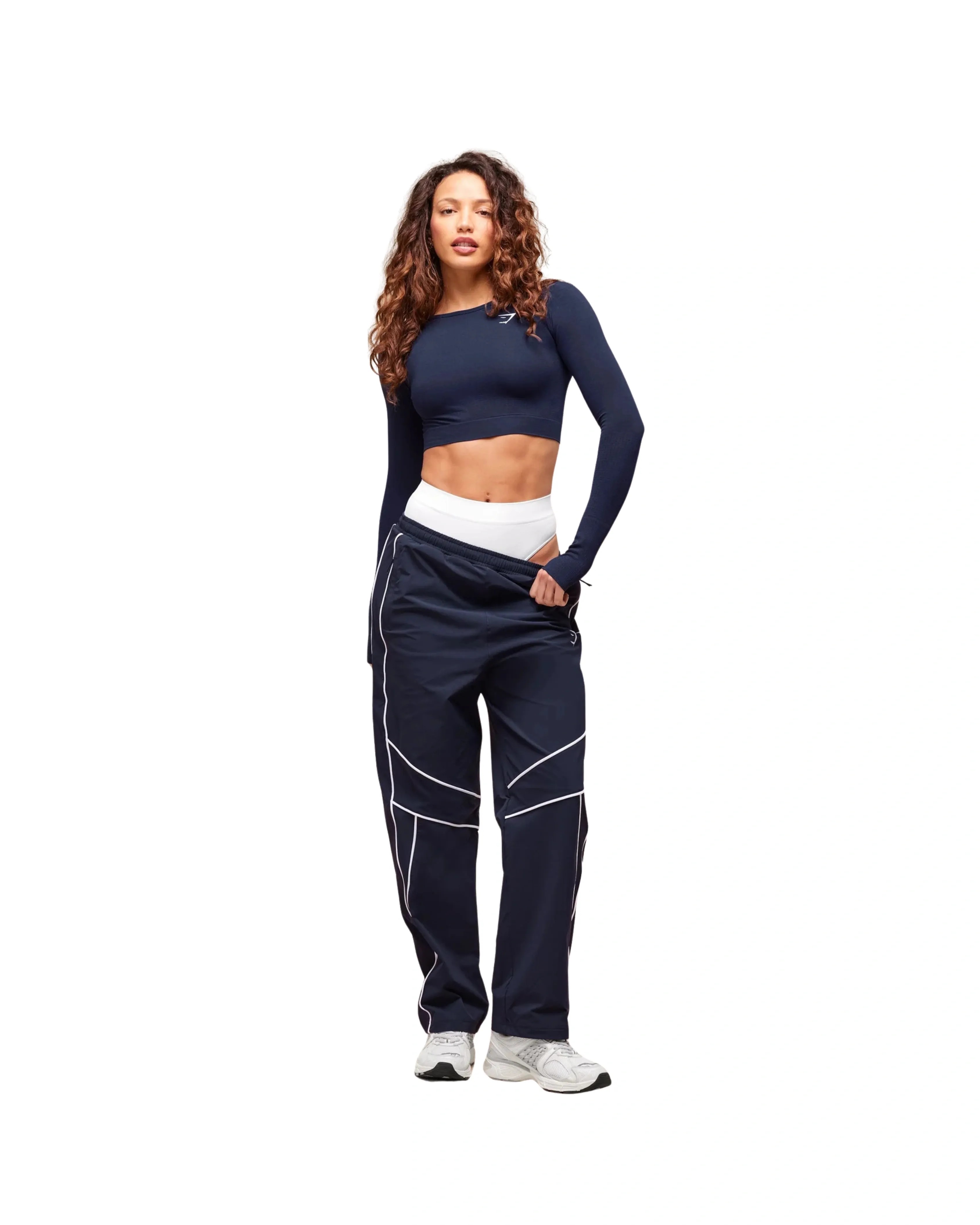 Gymshark Vital Crop Top Heavy Blue Marl - HypeFly India View 4