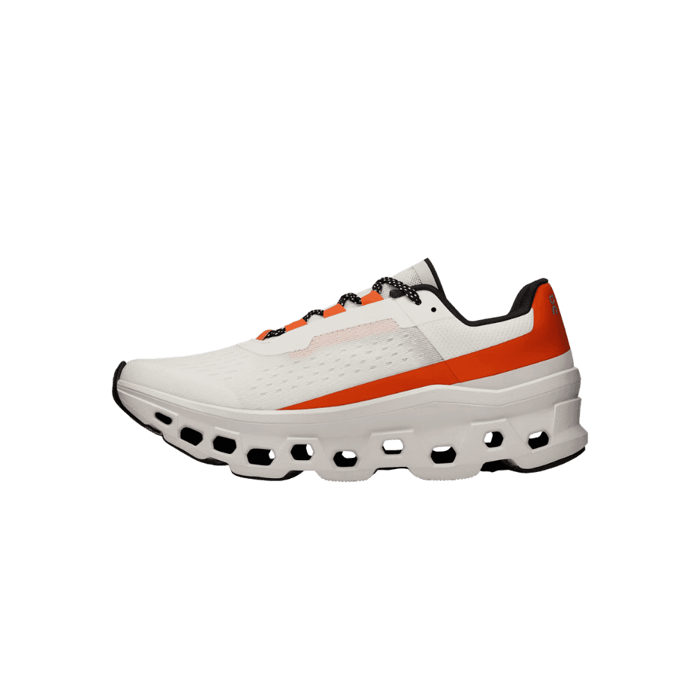 On Running Cloudmonster Undyed White Flame - HypeFly India View 5