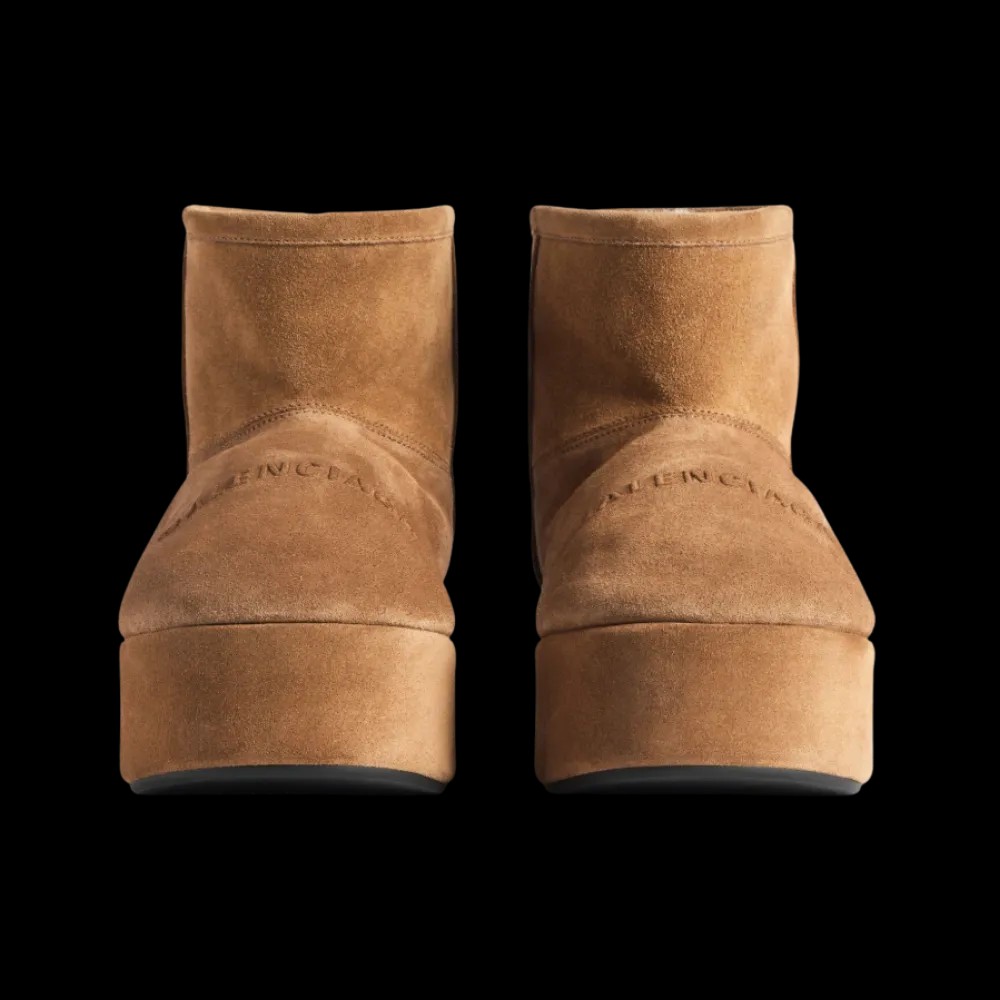 Balenciaga Alaska Platform Bootie In Brown - HypeFly India View 4