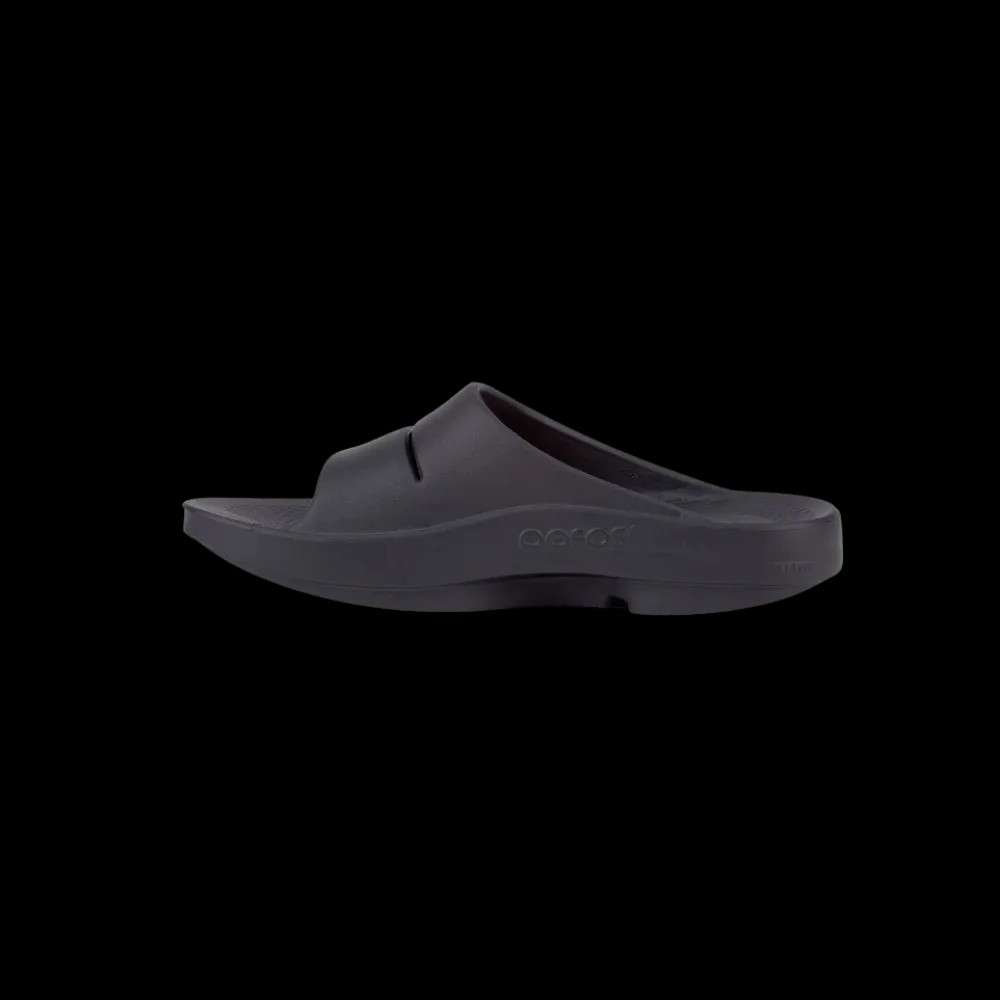 Oofos OOahh Slide Sandal Black - HypeFly India View 2