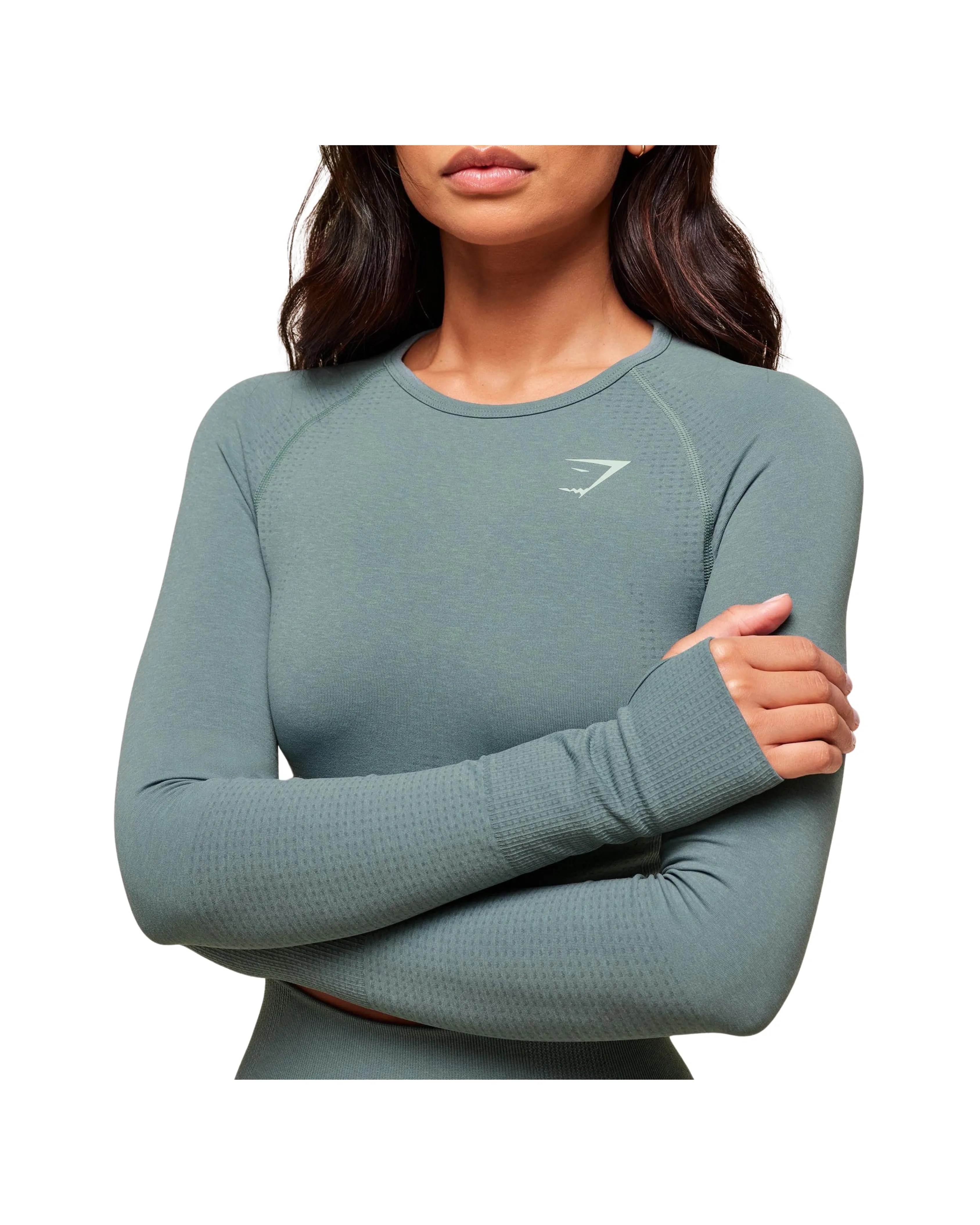 Gymshark Vital Crop Top Celeste Blue Marl - HypeFly India View 4