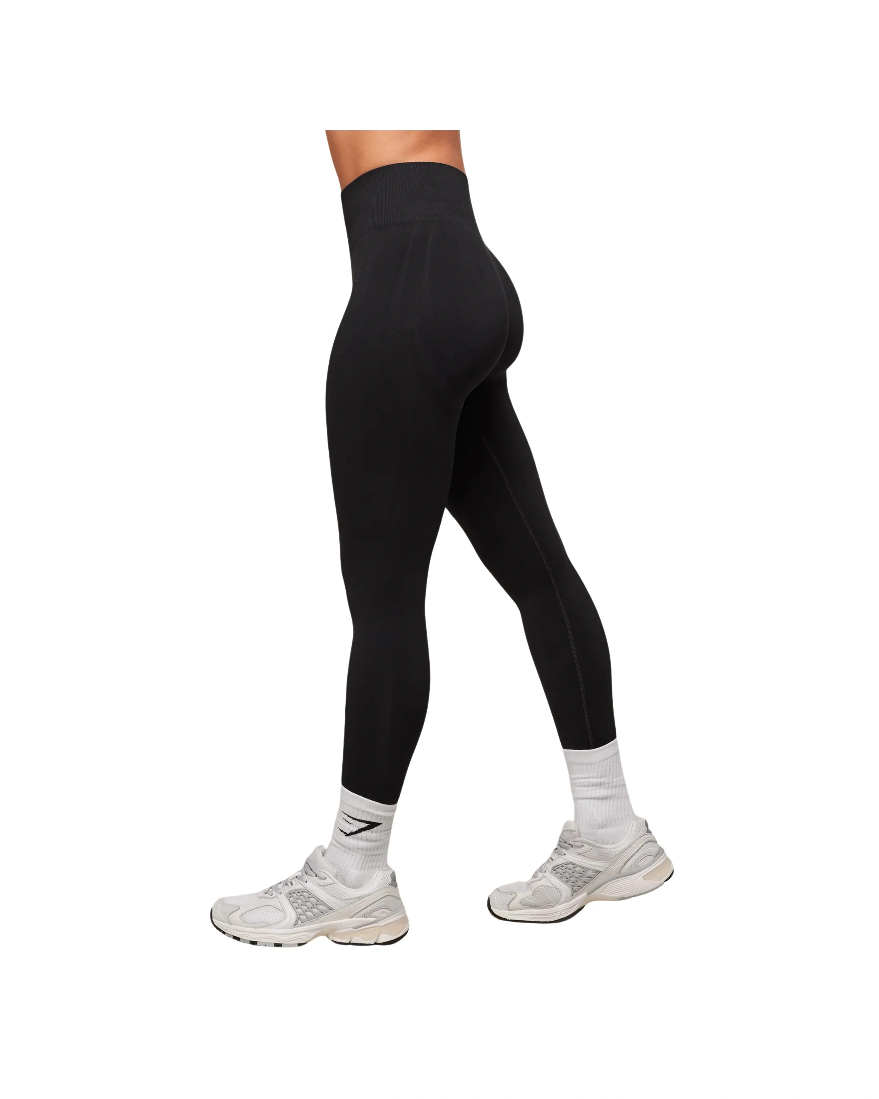 Gymshark Everyday Seamless Graphic Leggings Regular Black - HypeFly India View 4