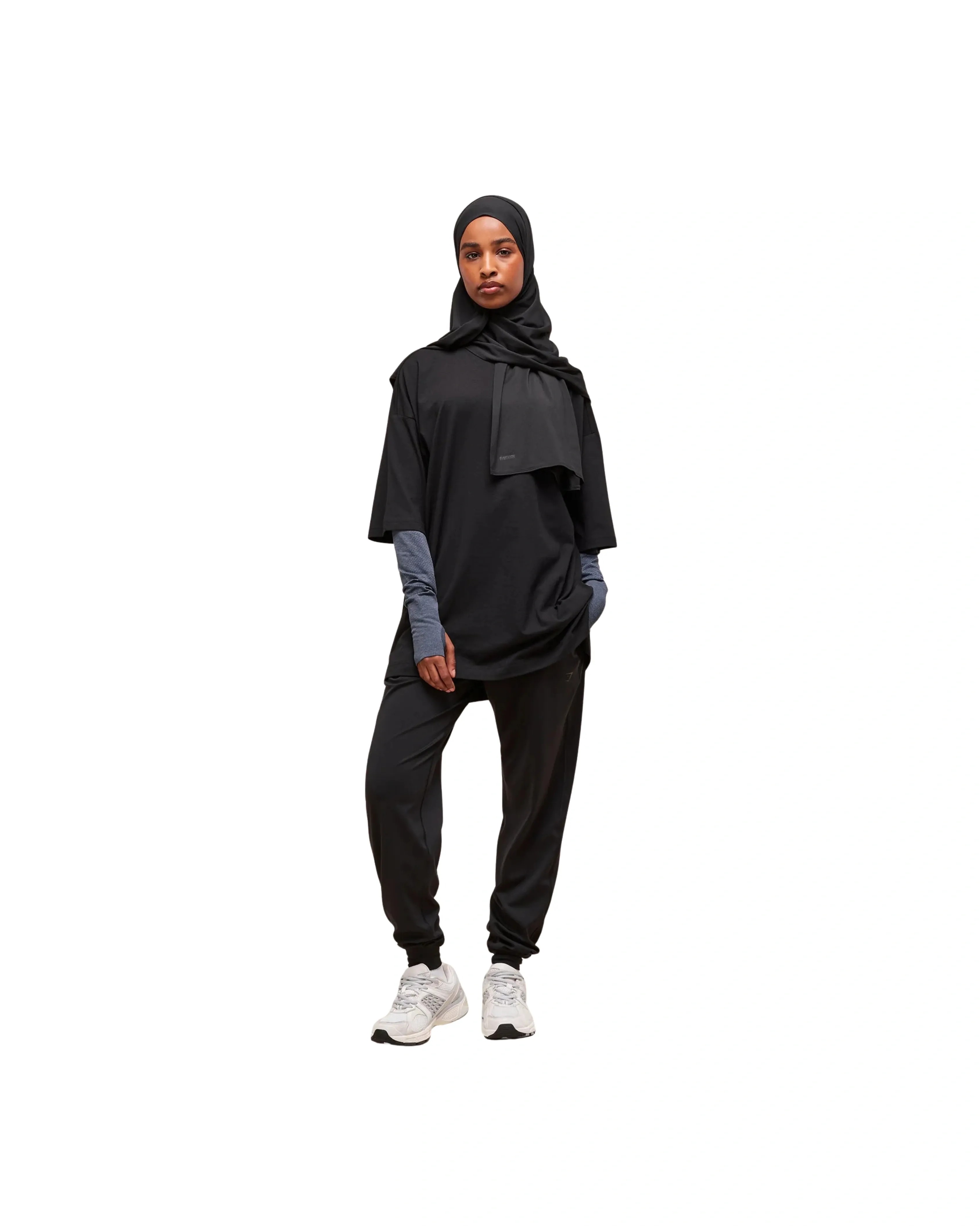 Gymshark Covered Joggers Black - HypeFly India View 4