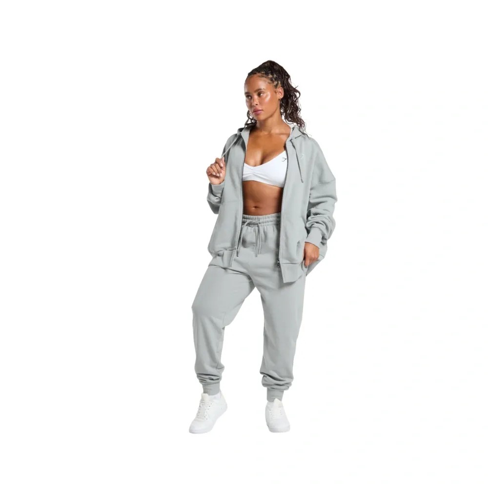 Gymshark Power Hoodie Silver Grey - HypeFly India View 3