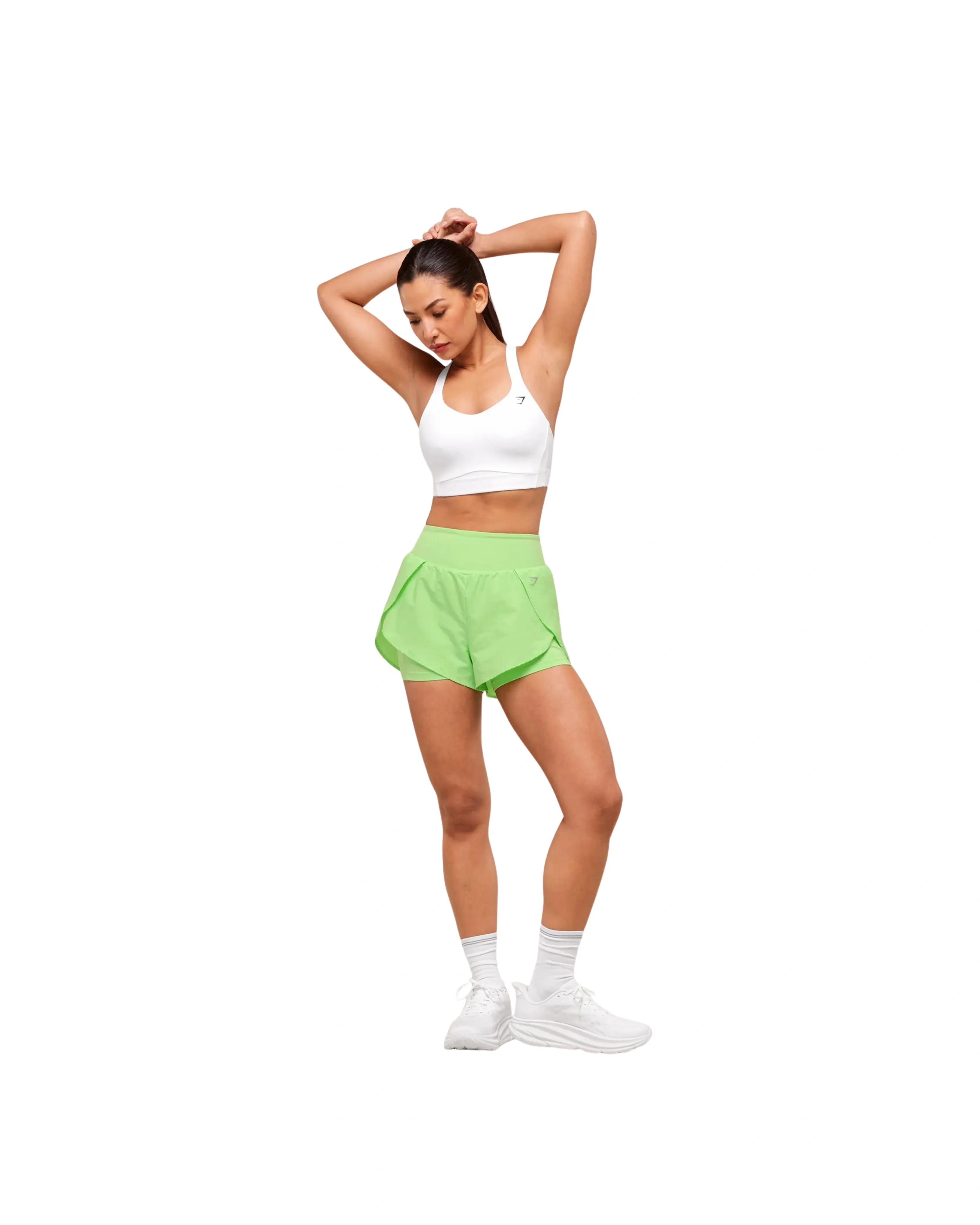 Gymshark Running 2-in-1 Shorts Energy Gelato Green - HypeFly India View 4