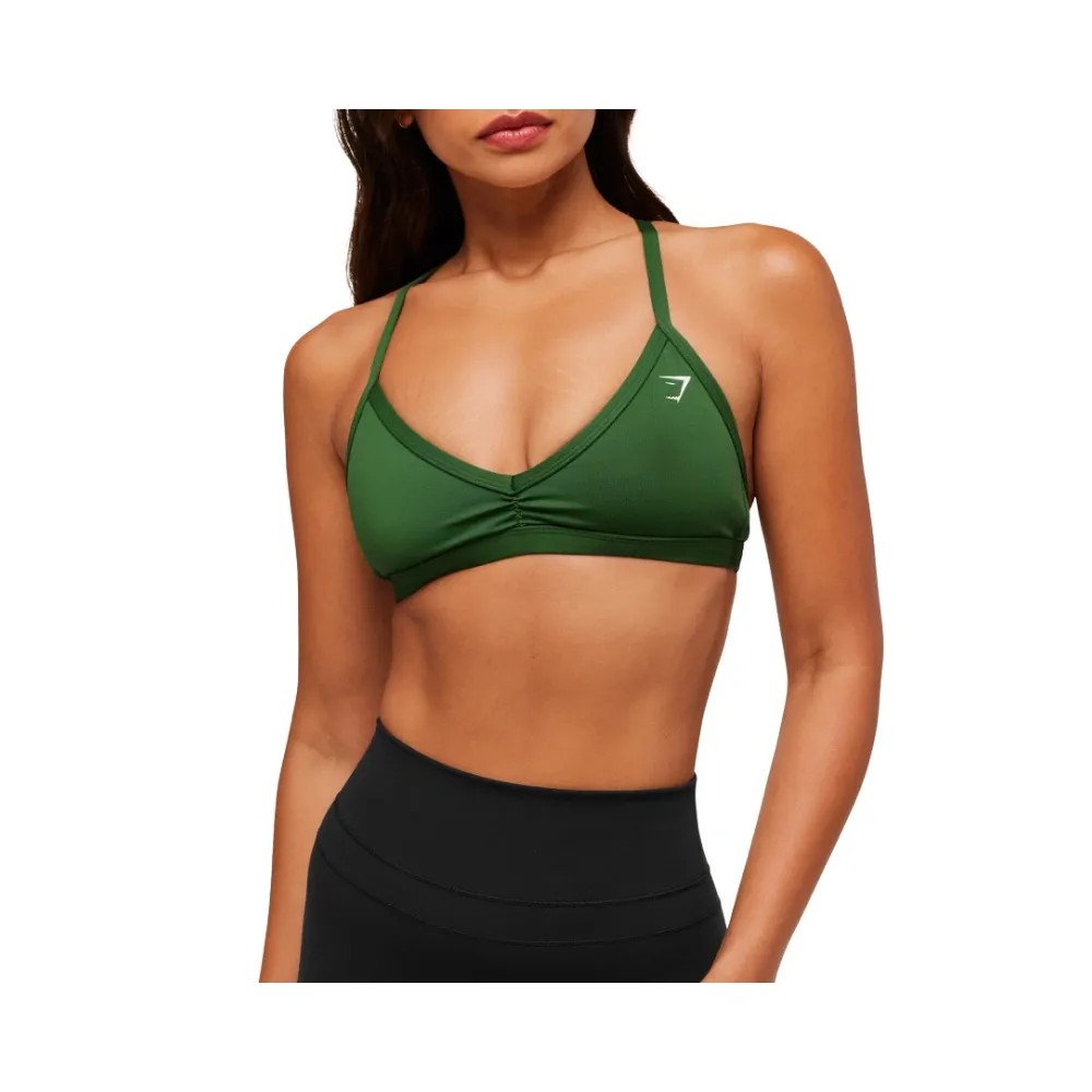 Gymshark Minimal Sports Bra- Light Support Athletic Green - HypeFly India View 3