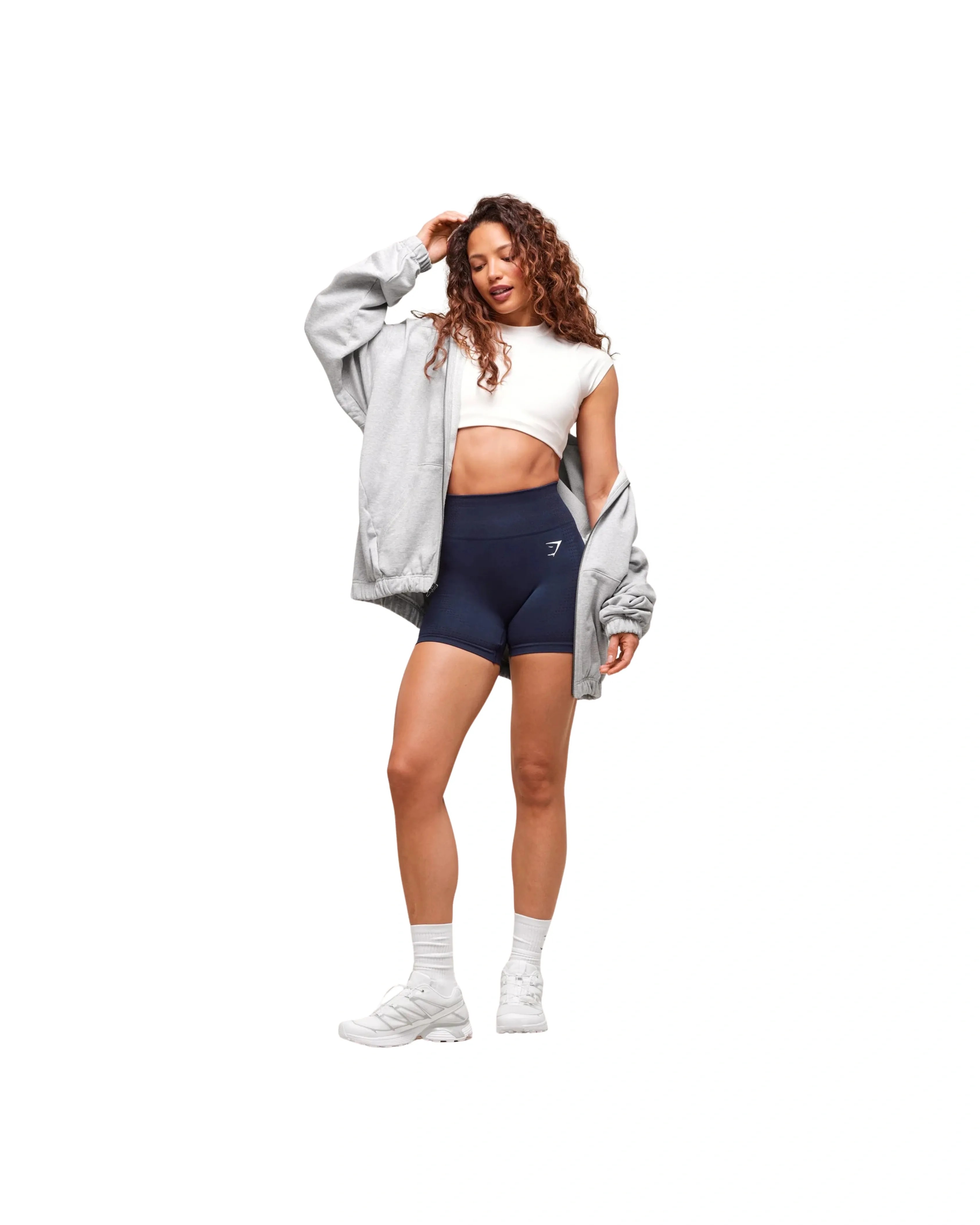 Gymshark Vital Shorts compression fit Heavy Blue Marl - HypeFly India View 4
