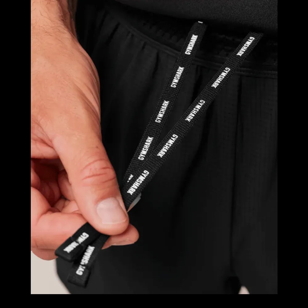 Gymshark Running 4" 2in1 Shorts Black - HypeFly India View 3