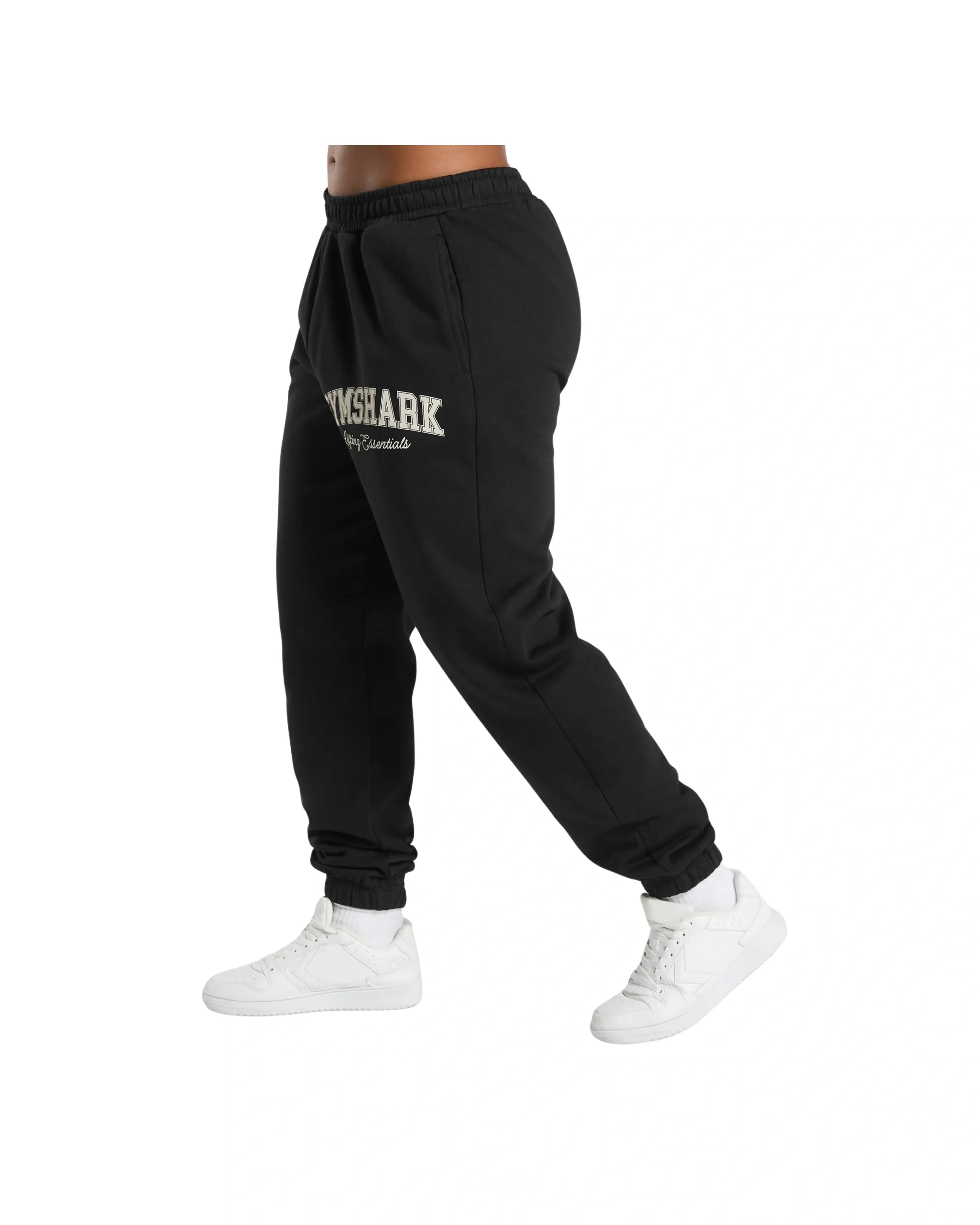 Gymshark Lifting Essentials Graphic Brushed Oversized Joggers oversized fit Black - HypeFly India View 4