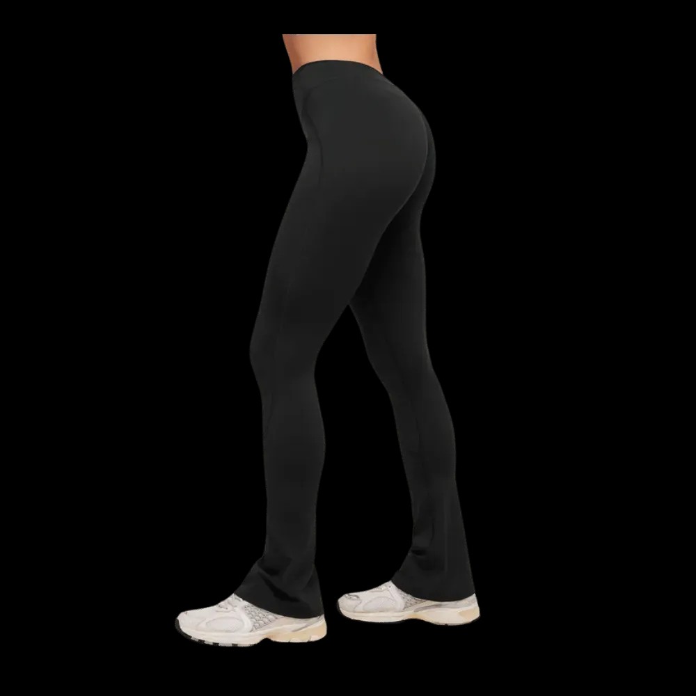 Gymshark Lifting Dipped Waistband Flared Leggings Black - HypeFly India View 2