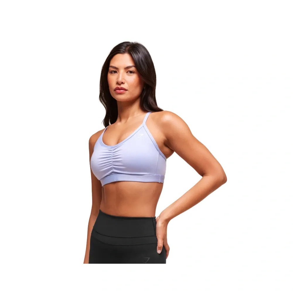 Gymshark Ruched Sports Bra - Medium Support Peri Blue - HypeFly India View 3