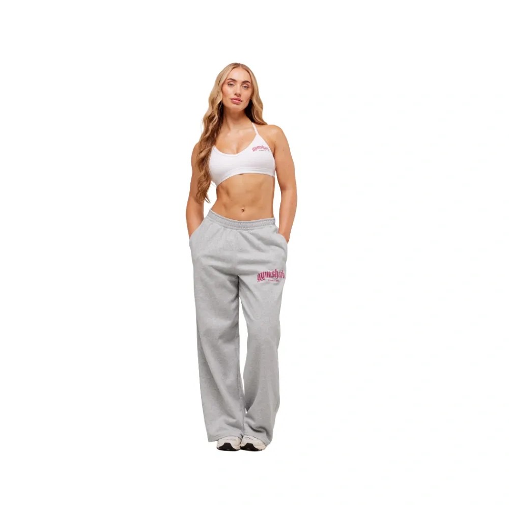 Gymshark Strength Department Wide Leg Joggers Light Grey Core Marl - HypeFly India View 3