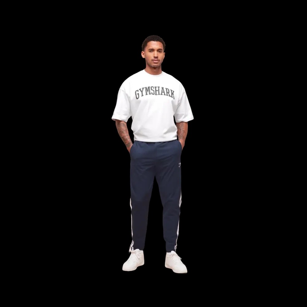 Gymshark Retro Side Stripe Joggers Heavy Blue - HypeFly India View 4