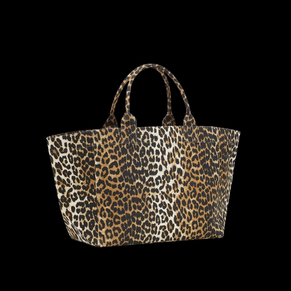 Ganni Leopard XXL Tote Bag - HypeFly India View 2