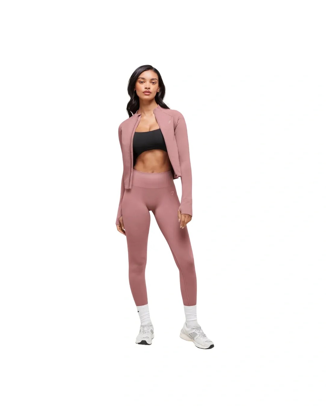 Gymshark Soft Sculpt Zip Up Jacket Calm Pink - HypeFly India View 4