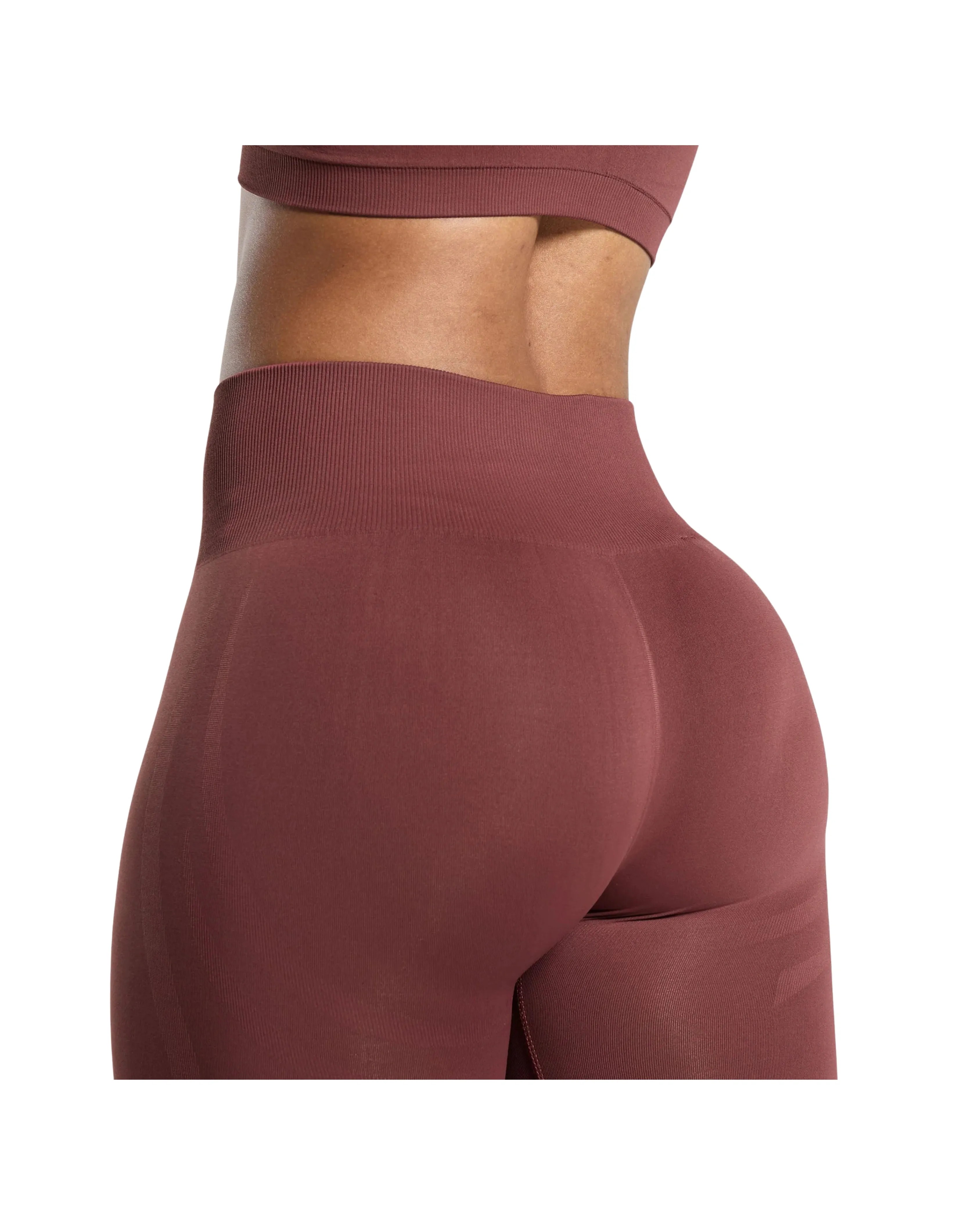 Gymshark Everyday Seamless Leggings Burgundy Brown - HypeFly India View 4