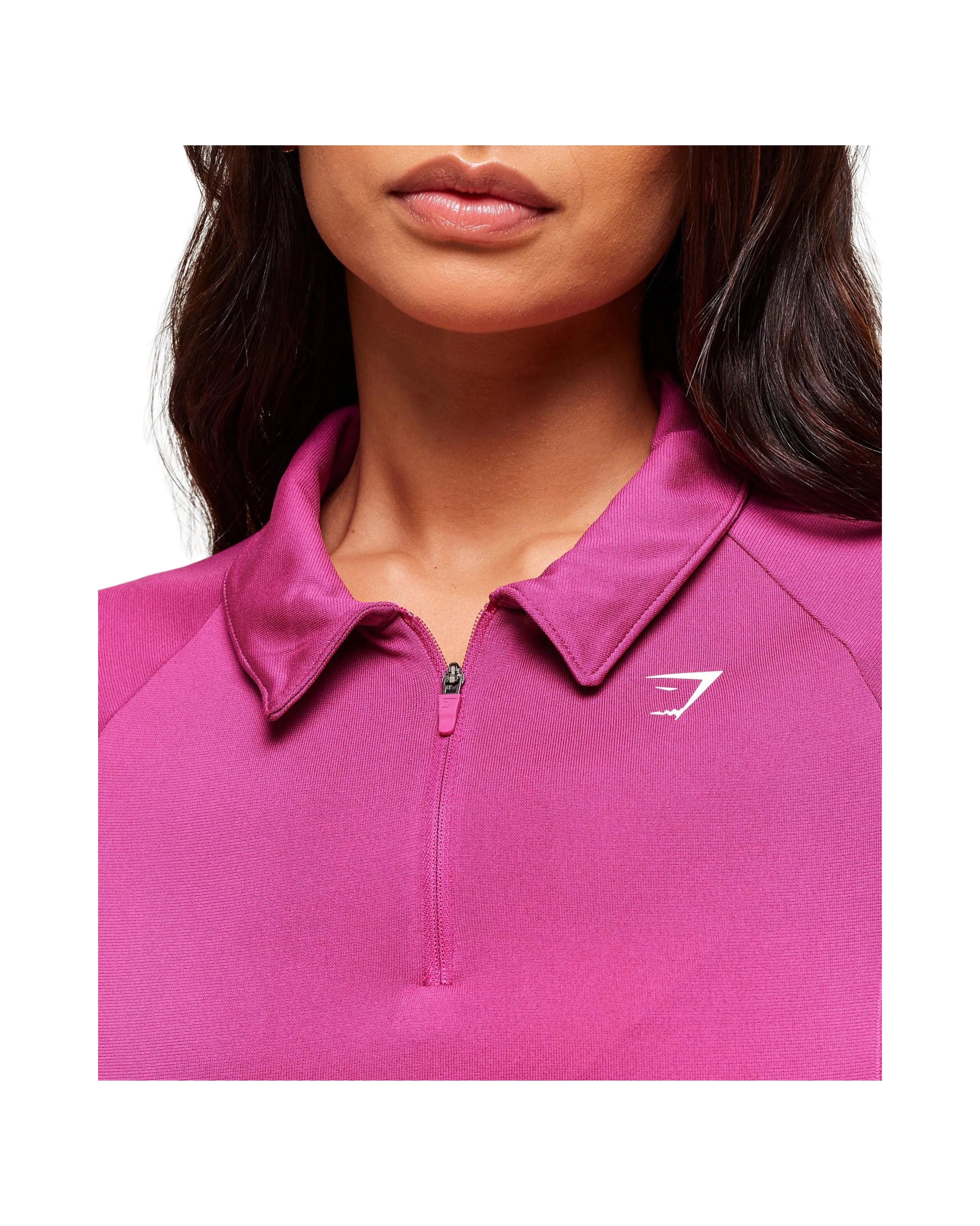 Gymshark Retro Seamless Midi Polo Winning Pink - HypeFly India View 4